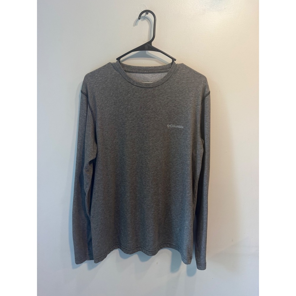 Columbia Omni-Wick Mens Medium Gray Long Sleeve Performance Crew Neck Shirt